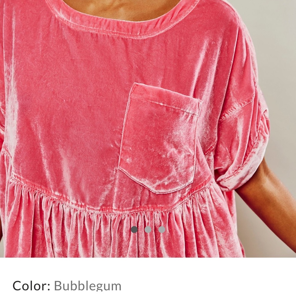 Free People moon city velvet baby doll top NEW WITH TAGS NEVER WORN